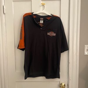 Harley Davidson embroidered henley